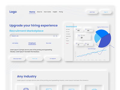 Landing Page Design for a Recruitment Portal
