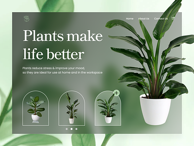 Plant buying website landing page