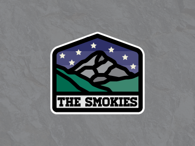 Great Smokey Mountain Patch hiking logo mountain outdoors patch