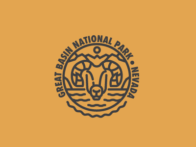 Great Basin National Park Logo logo mountains nationalpark nevada sheep