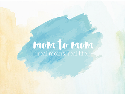 Mom Group Promotional Design blue church marketing pastel promotional design typography watercolor