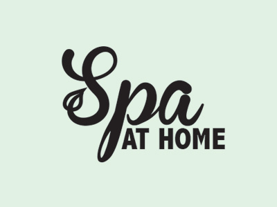 Badge for 'Spa at Home' badge font logo spa text