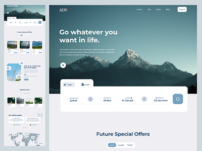 Travel Agency Landing Page Design with Figma