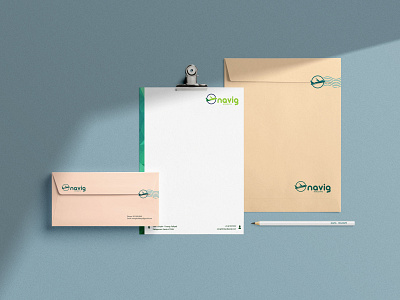 NAVIG - Letter Head & Envelopes branding business design ideas illustration letter head logo office