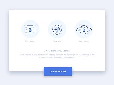 JD financial piggy bank financial icon illustration ui