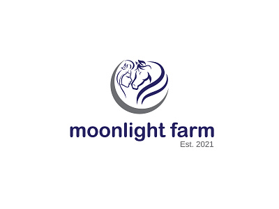 Moonlight Farm animal logo beauty logo brand design brand identity branding branding concept branding design business logo company logo company logo design creative logo farm logo flat logo horse logo logo creation logo maker logo mark logotype minimalist logo website logo