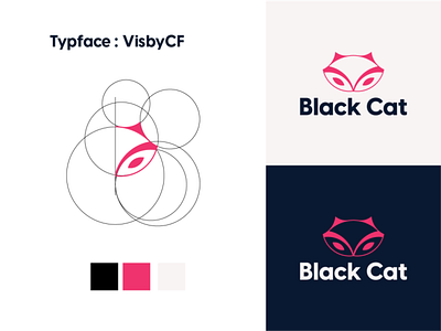 Black Cat branding graphic design logo