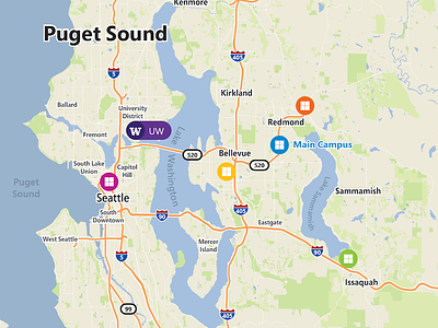 Puget Sound graphics map microsoft