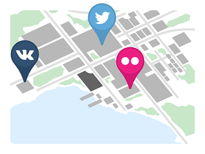 Map Pins echosec map social twitter