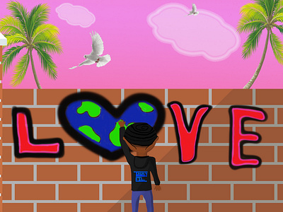 Love More art branding clean design flat graphic design illustration illustrator logo web