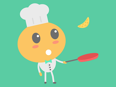 OrangeNow Designs 3/10 - Mr. Orange Cooking branding characters chef cooking illustrations waffles