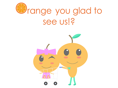 OrangeNow Designs 4/10 - Shopping Cart branding characters illustrations puns