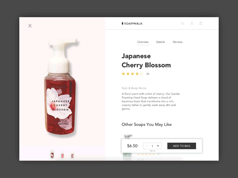 Soapwalk - Product Page Browsing