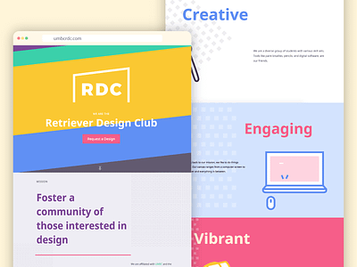 Retriever Design Club New Website animations branding design front end development illustrations web design website
