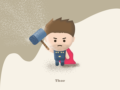 Thor - "You people are so petty. And tiny." 3d design avengers avengers: endgame character fan art flat design illustration loki speed art textures thor thor: ragnarok