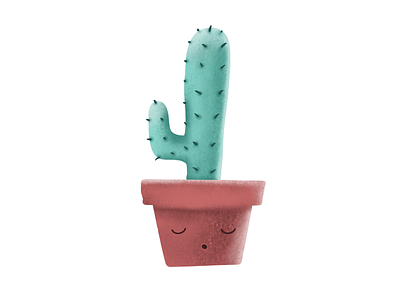 Sleeping Cactus Illustration