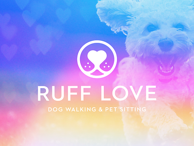Ruff Love Dog Sitting austin branding design illustration logo vector