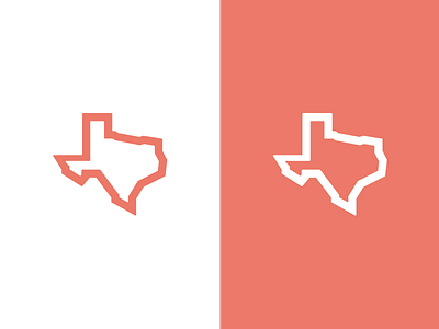 Tiny Texas austin home icon lubbock pink salmon texas ui ux