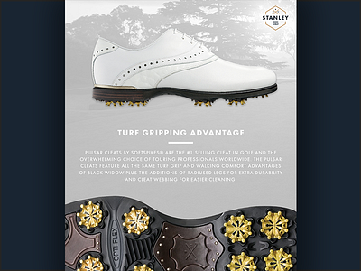 Stanley Golf Shoes background cleats golf icon logo page shoe sports ui ux website