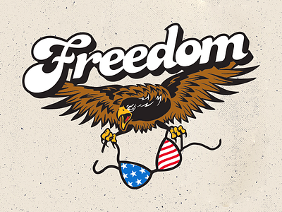 Freedom america austin boobs forth july pool shirt stars stripes texas