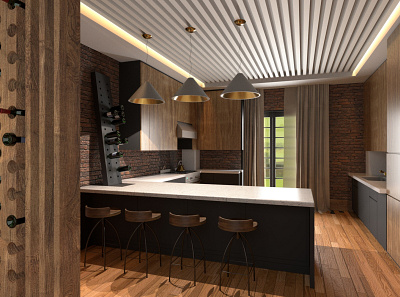 Kitchen design house kitchen design maya render room