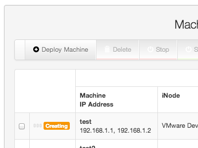 Deploy, manage, and meter virtual machines web UI