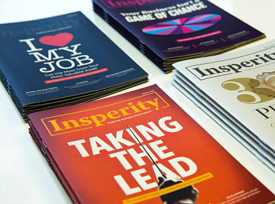 Insperity Mini-Magazines branding graphic design insperity magazine mini magazine printing publication
