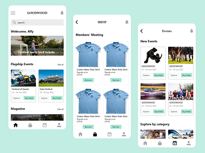 Goodwood App UI