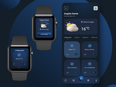 Smart home IOT app branding design iot smart watch ui ux