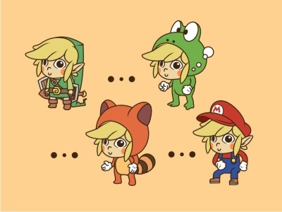 Link Mario Suit character cute illustration link mario vector