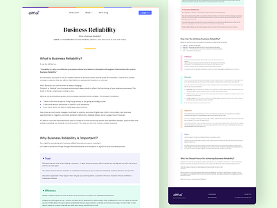 Business Reliability business business reliability card cards colors design sections ui user experience user interface ux