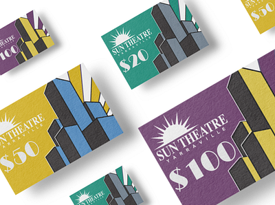 Sun Theatre Voucher Mockup branding design illustration minimal mockups vector