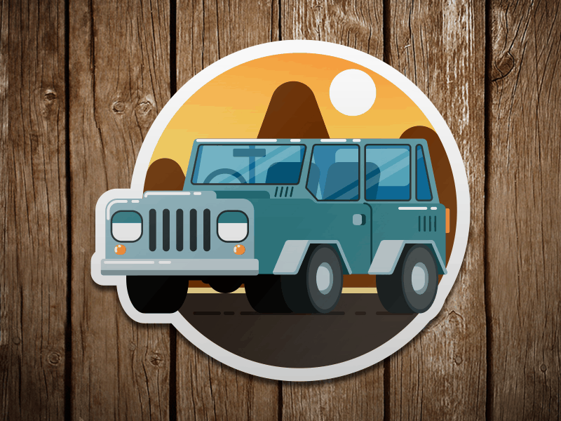 Car & Bike art bike car icon stiker vector