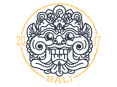 Barong art bali barong ico illustration indonesia logo vector