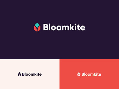 Bloomkite - Logo bhaskar devarajan bloom logo brand identity branding finance financial logo fintech logo flower logo inspirational logo kite logo logo logo creation raksahb simple logo