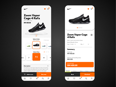 Nike App design exploration checkout ios minimal mobile nike ui ux