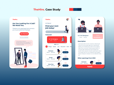 TheHire. - Job Finder design fogma mobile application modern ui ux