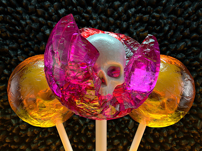 Skull Candy 3d candy cinema4d dead halloween lolly skull skullcandy spooky