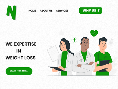 homepage health homepage landingpage uiux webdesign