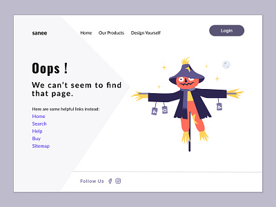 404 error page branding dailyui design graphic design ui uiux webdesign