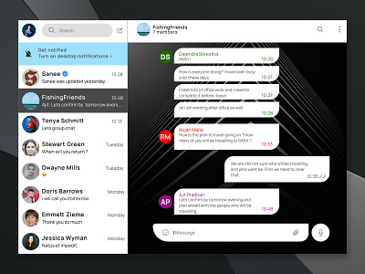 Direct Messaging App Chatbox UI