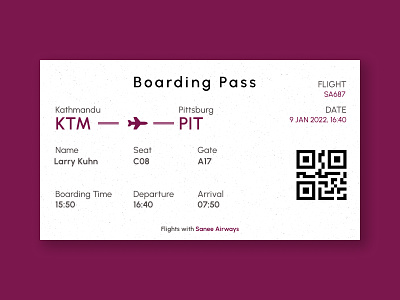 Boarding Pass UI