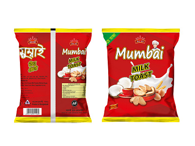 Mumbai Milk Toast 350gm Pouch Pack branding design