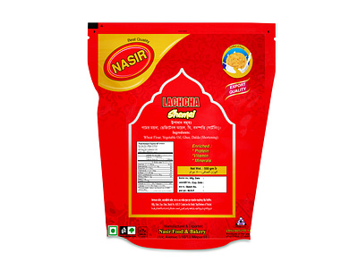 Back View of Standup Pouch Pack of Lachcha Shemai