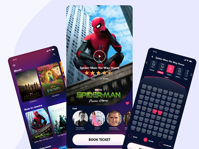 Movie ticket booking App ui