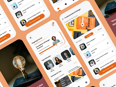 online course app ui appui design ui uidesign uidesigner uiux uiuxdesign webui