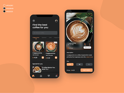 Coffee House Cafe UI Design