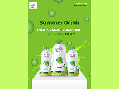 Summer Drink Poster 3d animation app branding design graphic design icon illustration logo motion graphics typography ui vector