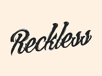 Reckless chaos custom type font reckless text type typography words