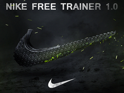 Nike Free Trainer 1.0 Shoe Manipulation ad design logo manipulation nike shoe